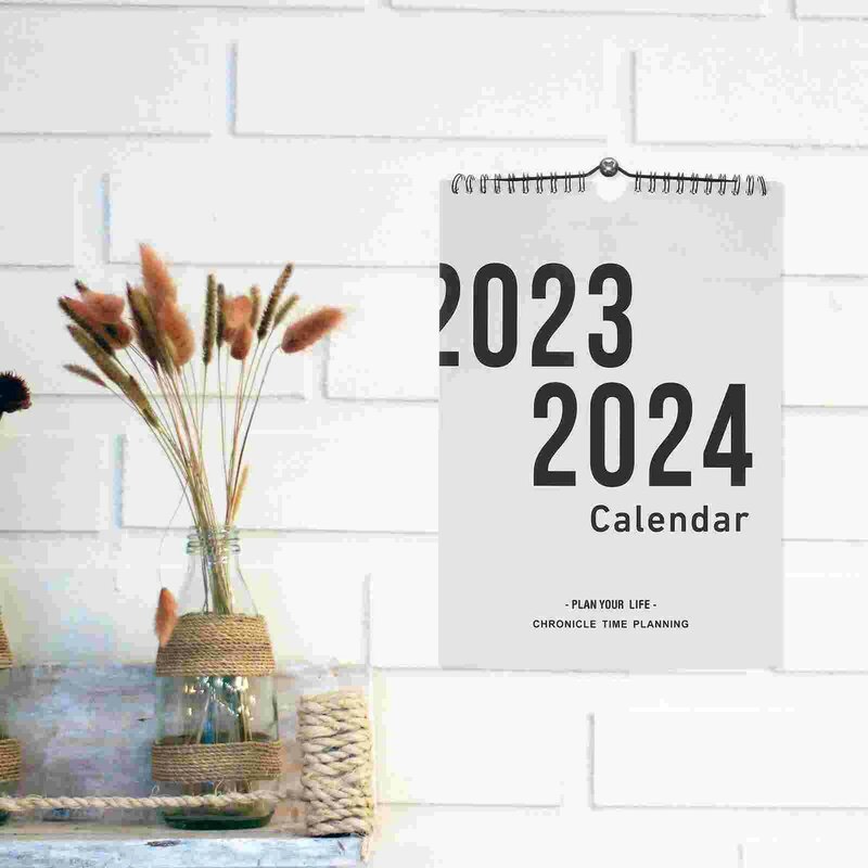 Настенный календарь, ежемесячные календари для комнат, подвесная бумага для отрыва года 2023-2024, Рабочий стол
