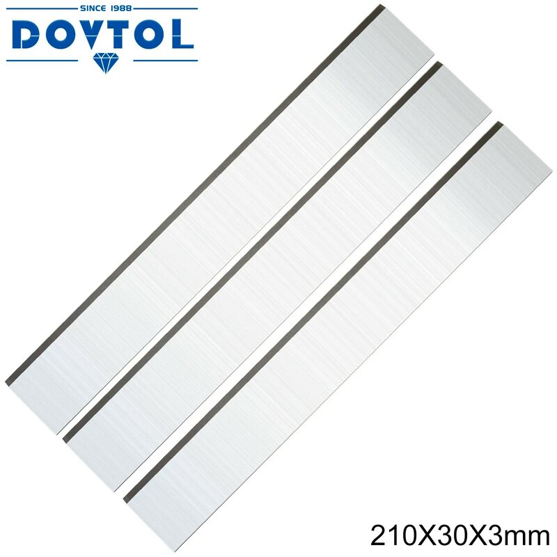 210x30x3mm Industrial Planer and Jointer Blades Knives Replacement for all 210mm Thickness Planer 3pcs