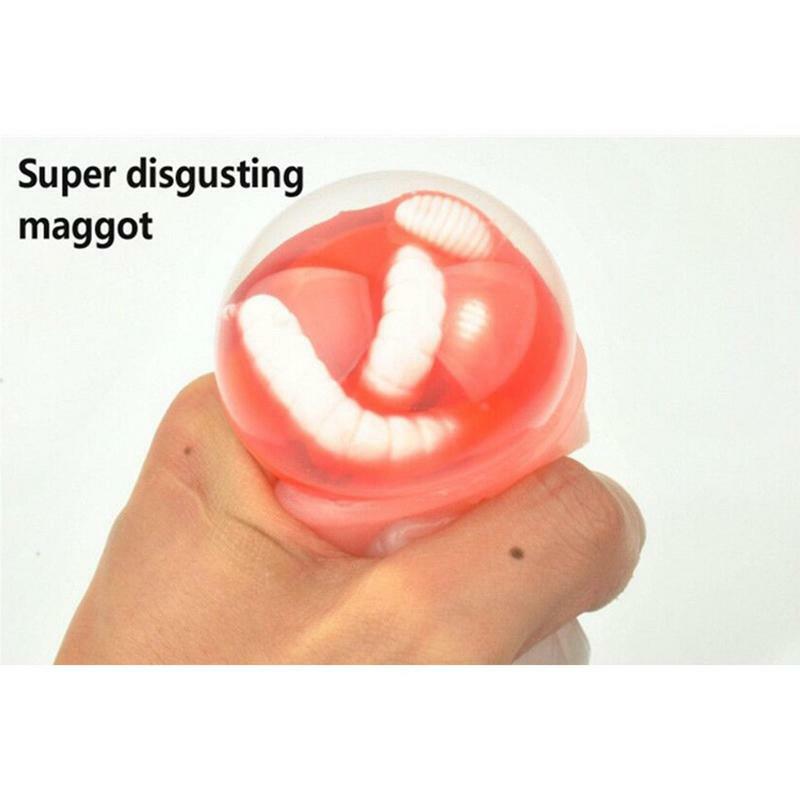 IMALong-Lasting Alien Squeeze Toy for Kids and Adults, Antistress Strengthree, Strengthened Instituts, Decom. Pression Sensory Ball with Maggots Toy