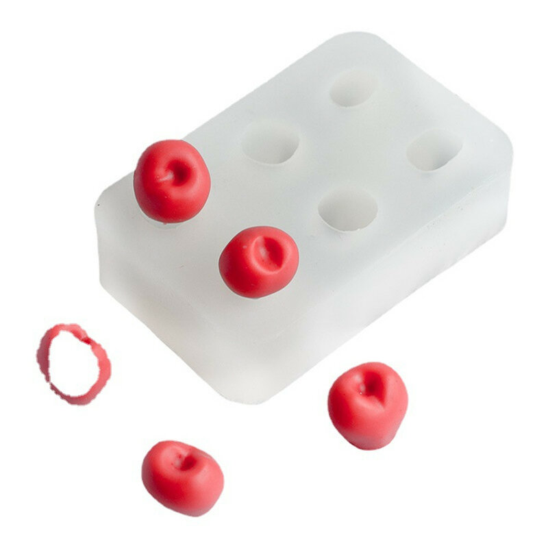 3D Cherry Mold świeca zapachowa materiał ze sztucznymi owocami ciasto kremówki silikonowe do pieczenia ciasta ozdobne foremki do odlewania świec narzędzie