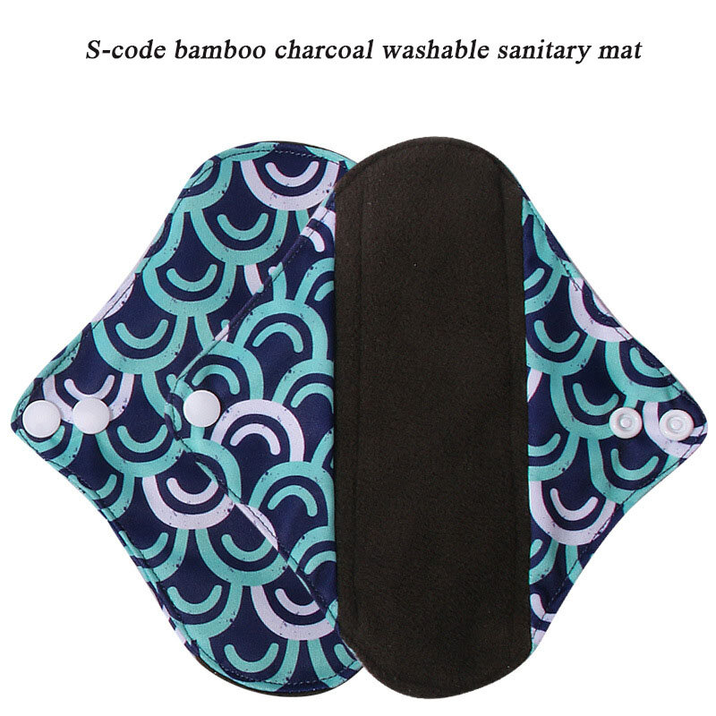 S Code Reusable Sanitary Pads Day And Night Dural Use Menstrual Gaskets for Women with Bamboo Charcoal Inner