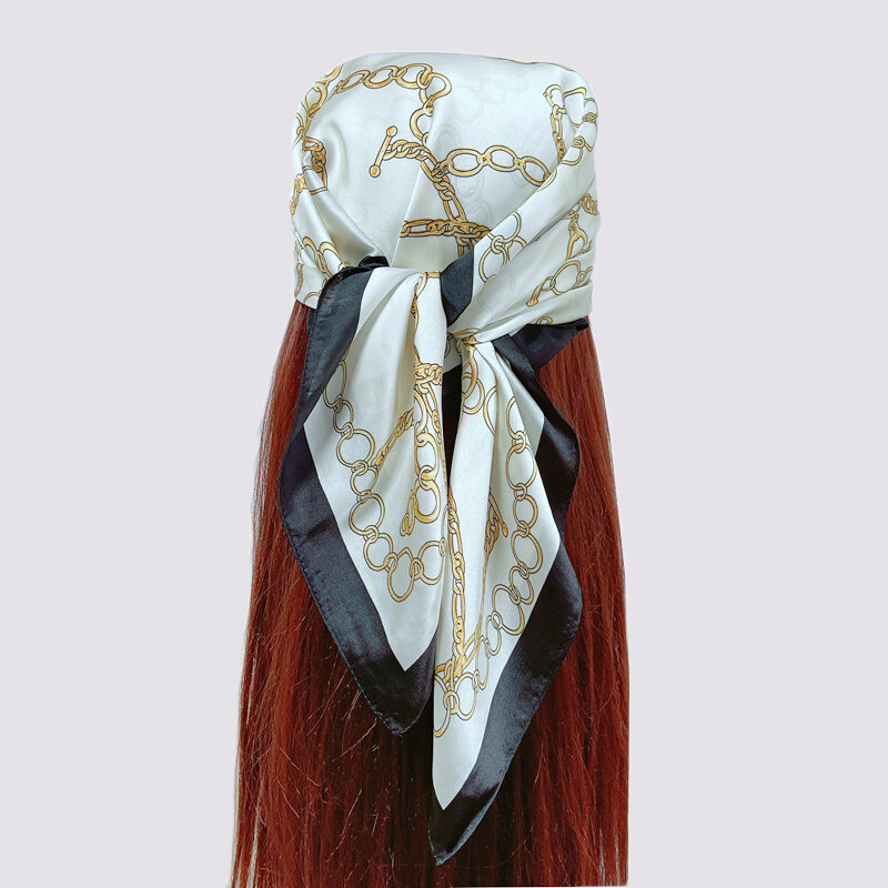 Vintage Small Square Scarf Women Silk Neckwear Summer Decorated Headband Elegant Lady Neck Scarf HOT