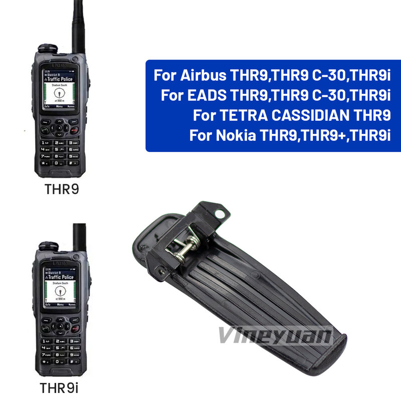 Handheld Digital Radio Belt Clip com Strews, BLN-5i BLN-6 EADS Airbus Cassidian THR9 C-30 THR9i