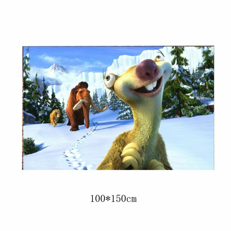 ภาพยนตร์การ์ตูน Ice Age วันเกิดตกแต่ง Buck Wild บอลลูนฉากหลังแบนเนอร์ปาร์ตี้ Supplise ฝักบัวอาบน้ำเด็กของเล่นเด็ก