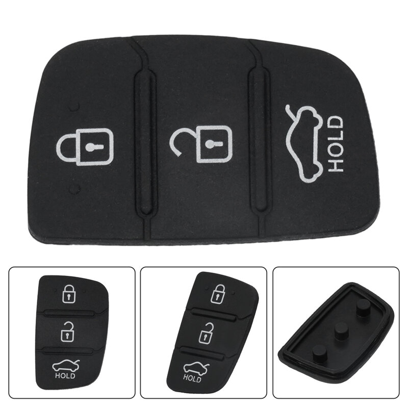 Rubberen Pad Remote Key Shell Voor Hyundai Tucson 2012-2019 Voor Hyundai Santa Fe 2013-2019 Voor Hyundai I20 2011-2019 Auto-Accessoire