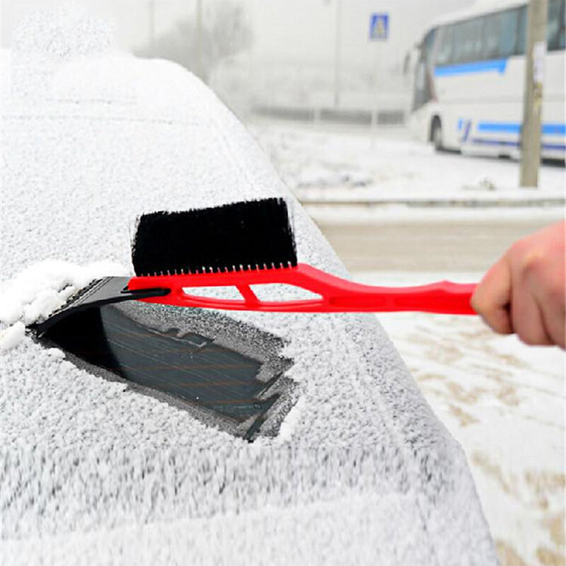 Pengeruk es salju sikat penghilang salju sekop sikat pembersih kendaraan mobil alat pembersih kaca depan alat Musim Dingin