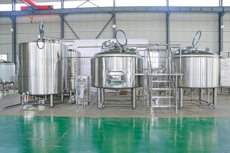 Große automatische Bierbrau anlage Brauerei industrielle Brau anlage