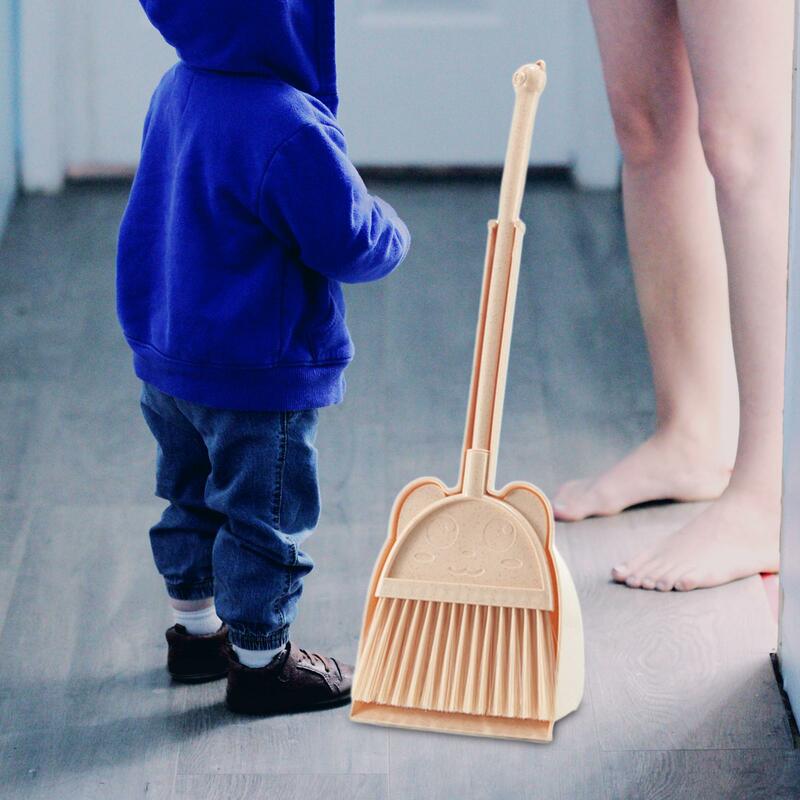 Juego de limpieza y barrido con recogedor para niñas de 3 a 6 años, juguete de simulación, juego de limpieza de la casa, Mini escoba, regalos
