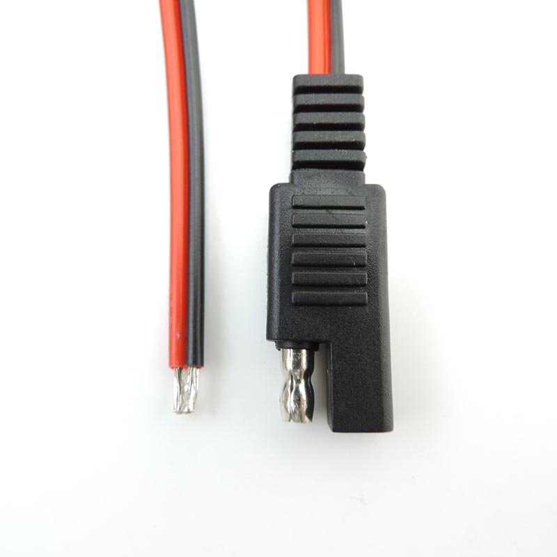 2 stücke diy weiblich sae draht 10a power automotive verlängerung kabel 30cm 18awg 2pin mit sae stecker kabel 30cm