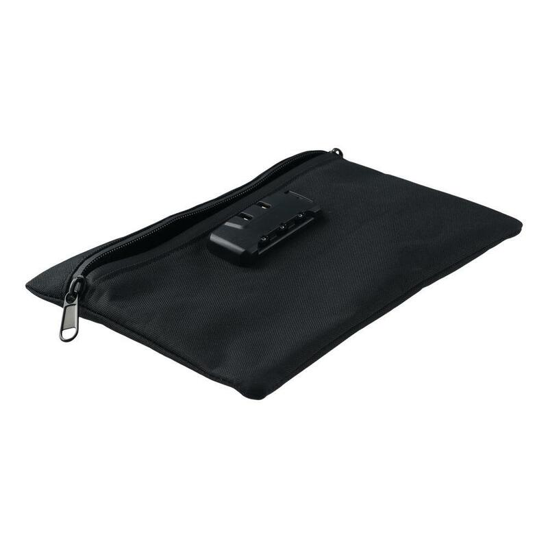 Портативный кошелек с замком, комбинированный чехол черного цвета для документов, аксессуары для хранения, мешочек на молнии, защитный чехол для наличных