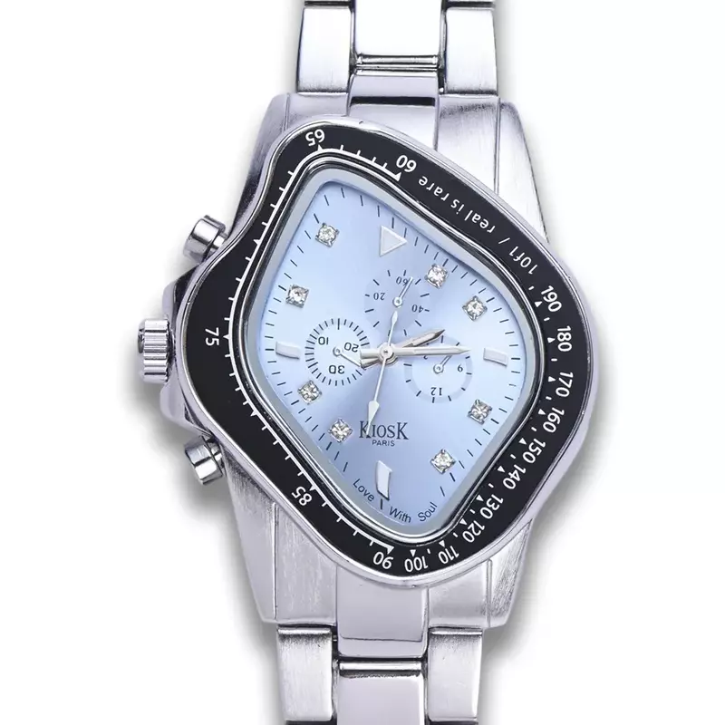 Skręcony zegarek zegarowy, nieregularny wodoodporny zegarek kwarcowy zachodniej cesarzowej wdowy, akcesoria męskie i damskie