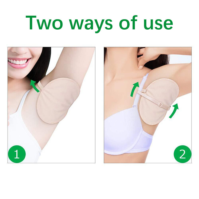 2PCS Underarm Sweat Pads Washable Armpit Sweat Absorbing Guards Dress Perspiration Pad Shield Shoulder Absorbent Deodorant