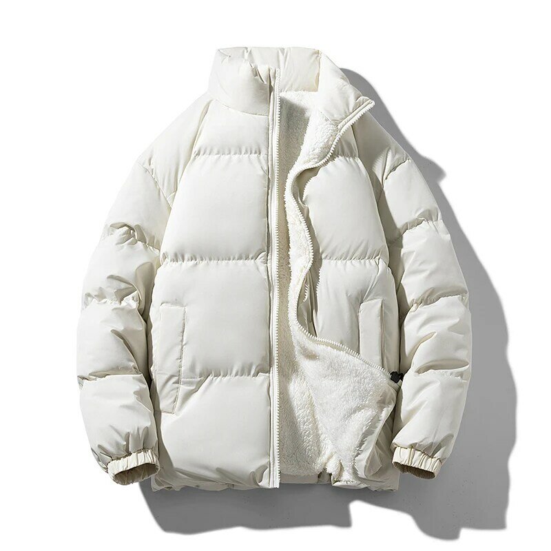Jaqueta acolchoada de algodão windproof masculina, jaqueta de lã quente, gola alta, casacos casuais, moda grossa, plus size, 8XL, outono, inverno, nova