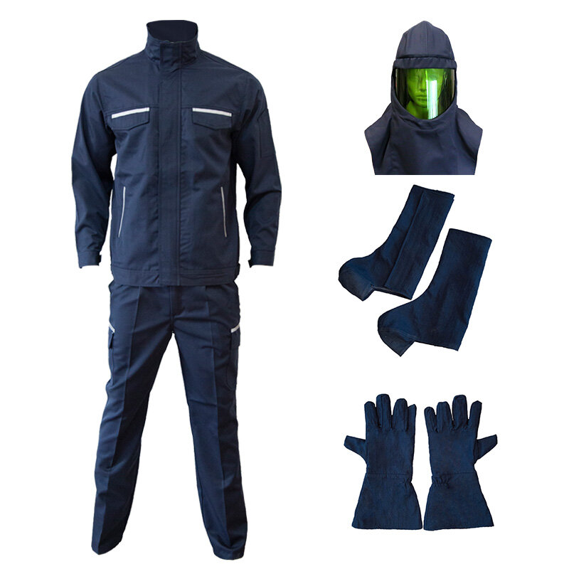 Anti Electric Arc Flash Suit Clothing Electrical Work Protective Clothing Overhaul Arc-Proof 27 Cal High Pressure Arc-Proof