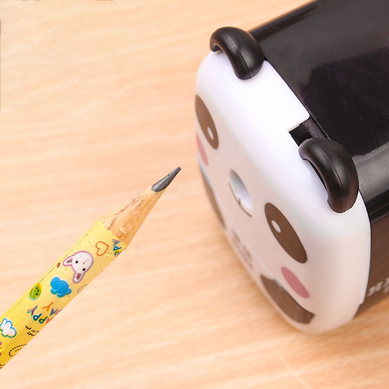 Cute Cartoon Animals Pencil Sharpener Panda Hand Crank Manual Pen Cutter Tool