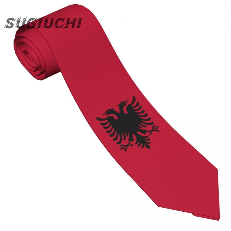 Албанийские галстуки для мужчин и женщин, мужские повседневные Галстуки в клетку, тонкие дизайнерские Галстуки