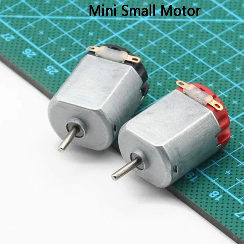 Mini DC Micro Motor para Brinquedos Hobbies DIY, Smart Car Motor, Motor pequeno, vermelho, preto, 3V, 15000RPM, 5 Pcs
