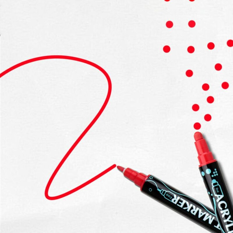 Narzędzia do malowania podwójna końcówka markery do malowania akrylowych długopisów z drobną główką szkolne materiały papiernicze miękkiej główki do robienia ołówek do makijażu