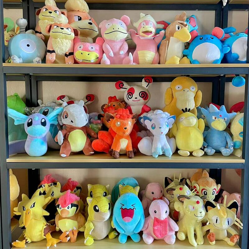 20cm Pokemon Chikorita Totodile Plush Toy Cute Pikachu Magikarp Slowking Doll Cartoon Marill Dratini Stuffed Toy Gifts for Kids