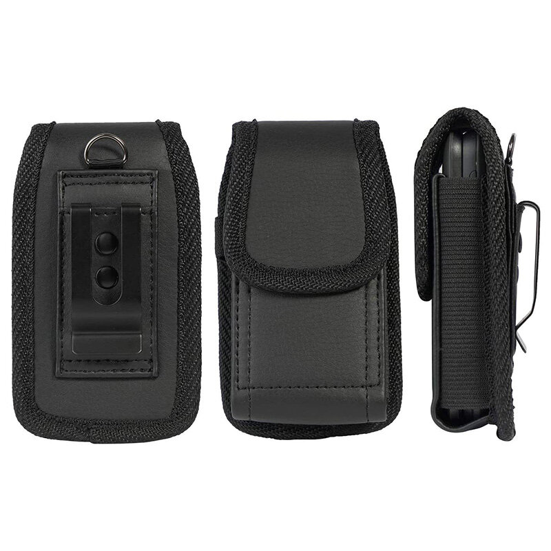 Men Belt Bag Oxford Cloth Pouch Mobile Phone Bag Waist Bags Simple Portable Waist Belt Pouch With Belt Clip Male Black Pouch