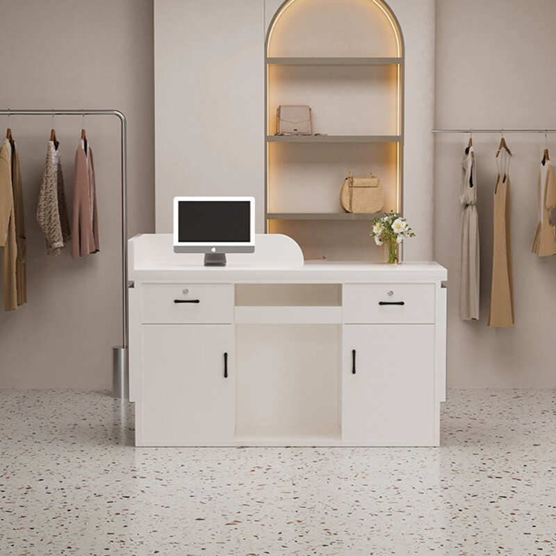 Nordic Reception Desk for Clothing Store, Recepção simples, Móveis para recepção, Bar Counter