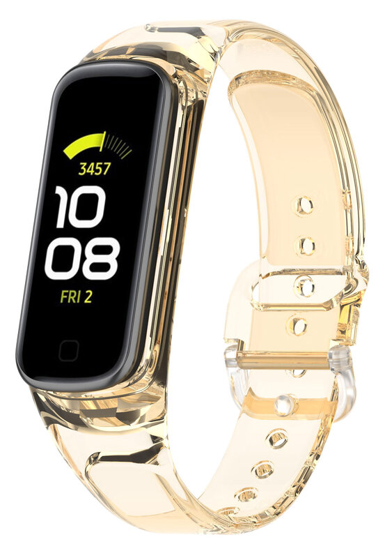 6 sztuk/partia przezroczysta opaska TPU do Samsung Galaxy Fit 2 SM-R220 pasek przebarwienia w świetle bransoletka dla Galaxy Fit 2 Watchband