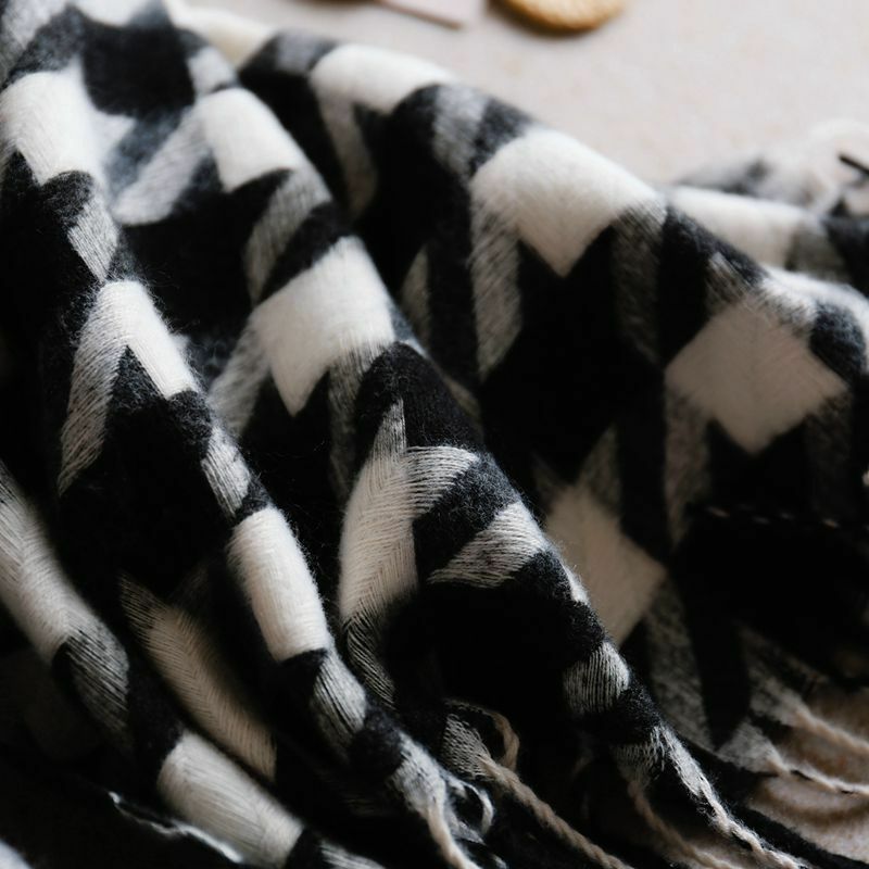 Женский теплый шарф из искусственного кашемира, Осень-зима