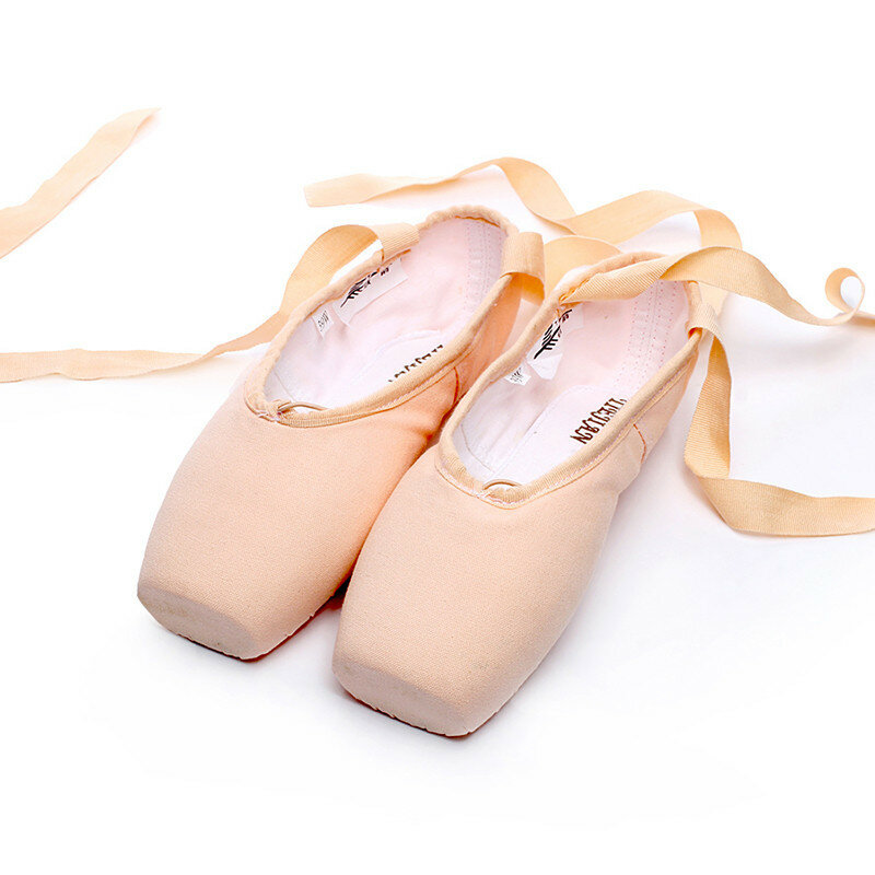 Ballet Dance Shoes For Girls Toe Shoes With Straps Satin Dance Shoes Flat Bottomed Training Shoes And Big Children'S Dance