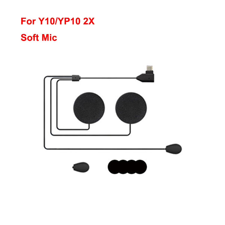 Y10/YP10 2X Bluetooth Capacete da Motocicleta, Microfone Duro e Macio, Microfone Dedicado, Acessórios, Não Incluído, Anfitrião