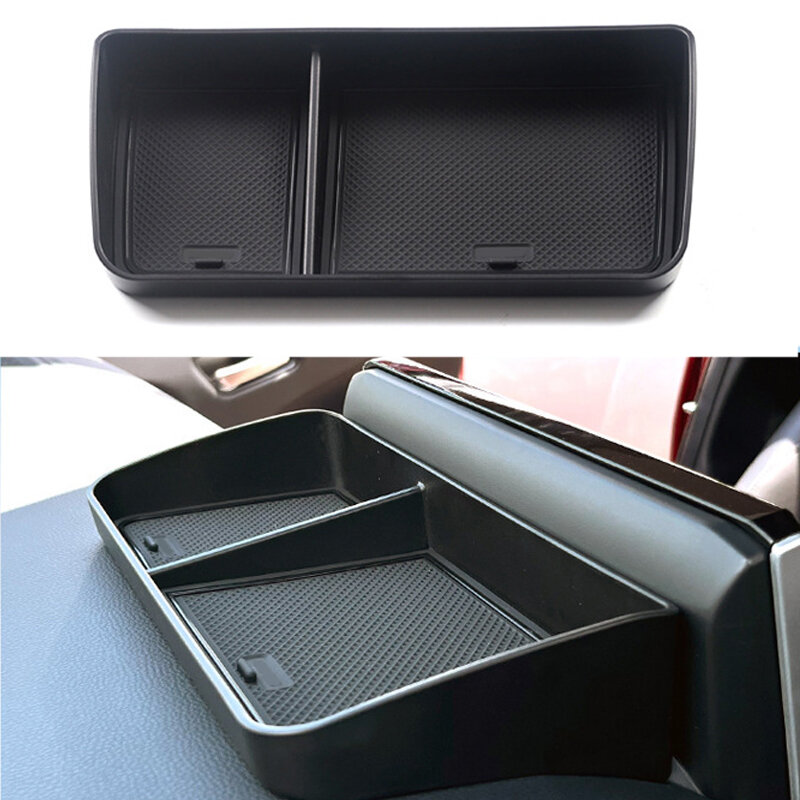 Bandeja de almacenamiento para el salpicadero de la consola, caja de plástico negro, compatible con Toyota Corolla 2022, 2021, 2020, 2019