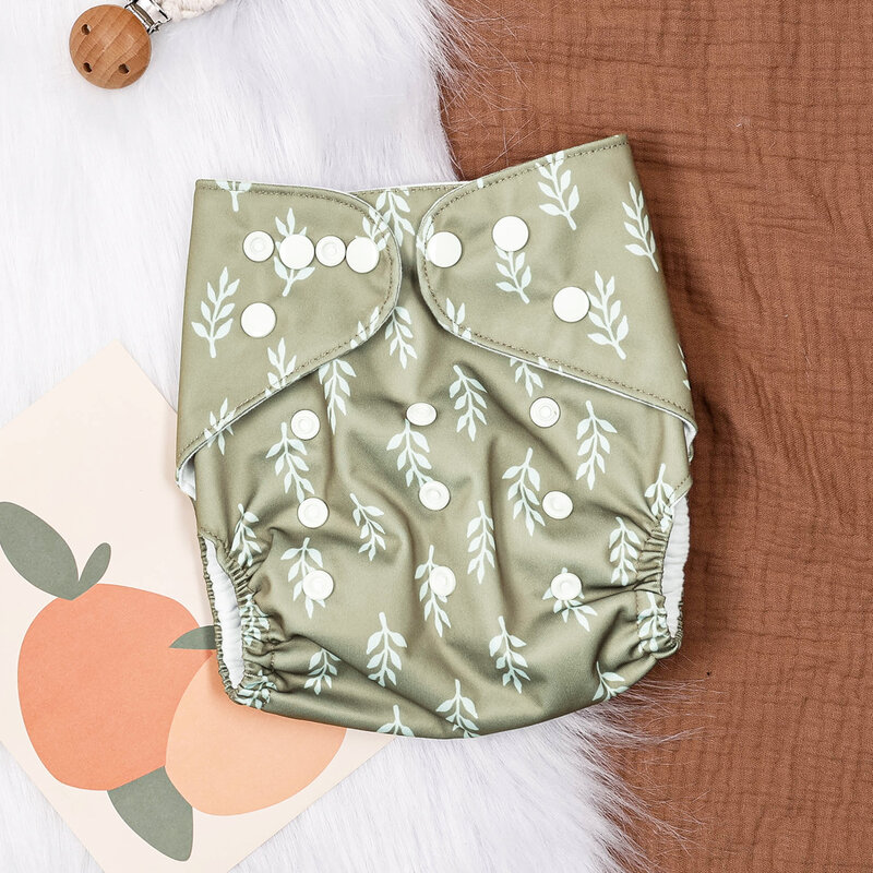 Bantalan kain bayi, 1 buah popok kain tahan air dan dapat digunakan kembali untuk 0-2 tahun bayi