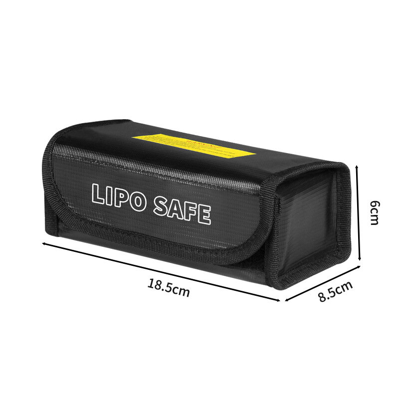 Square RC LiPo Safe Bag, Battery Safety, Fireproof, Explosion-proof Guard, Battery Protection, Charging Sack for RC Toy, 185x75x60mm