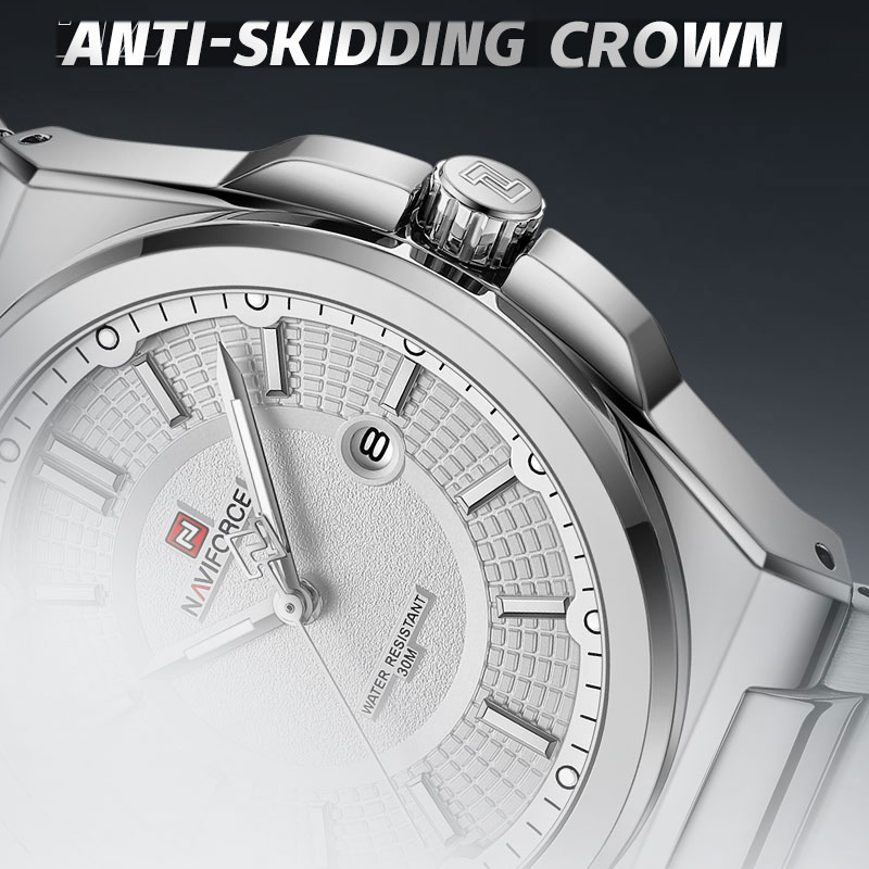 NAVIFORCE Men Sport Quartz Watch Fashion Male Stainless Steel Bracelet Business Wristwatches Luminous Clock Reloj Masculino