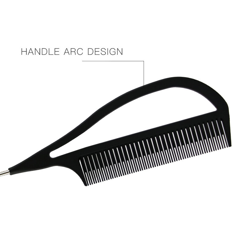 Metal Pin Tail Comb Rat Tail Comb For Styling Teasing Wide Tooth Pick Stylist Braiding Combs Brush Separate Parting For Hair