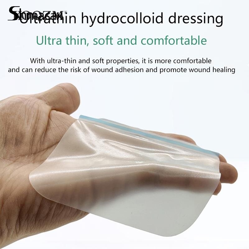 1 szt. Ultra cienki hydrokoloidalny opatrunek samoprzylepny opatrunek na ranę cienki leczniczy przezroczysty podkładka przydatna oddychająca wodoodporna łatka