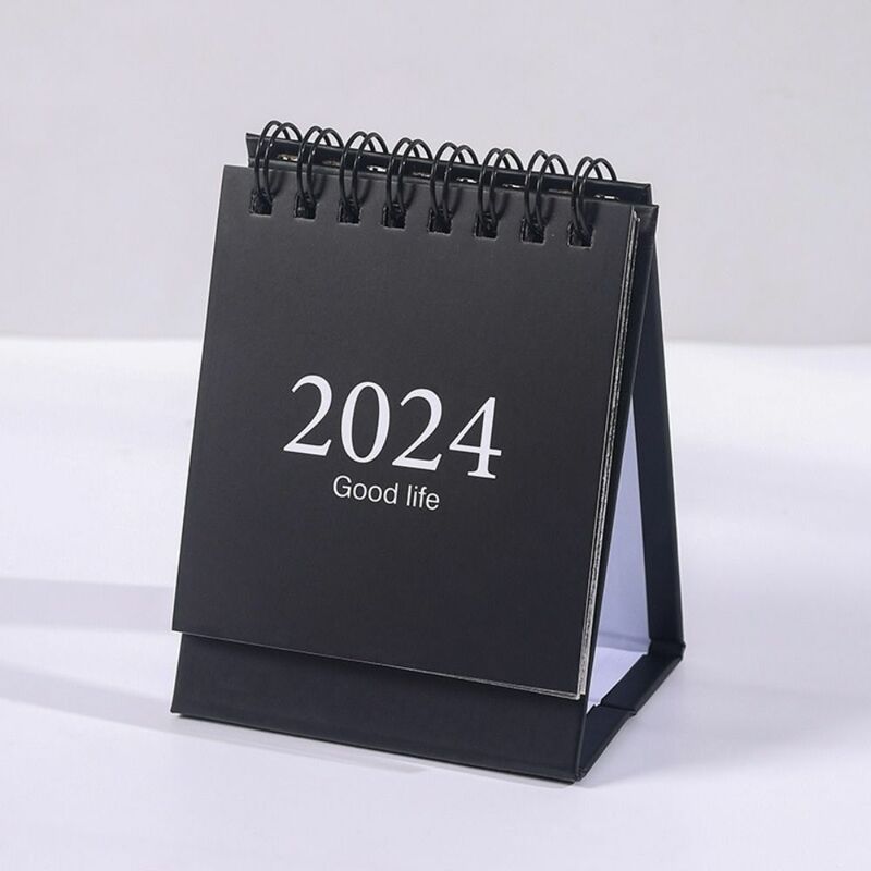 Mini Calendario de escritorio con tapa de pie, organizador de Agenda, calendario diario, estilo INS, Agenda anual, 2024