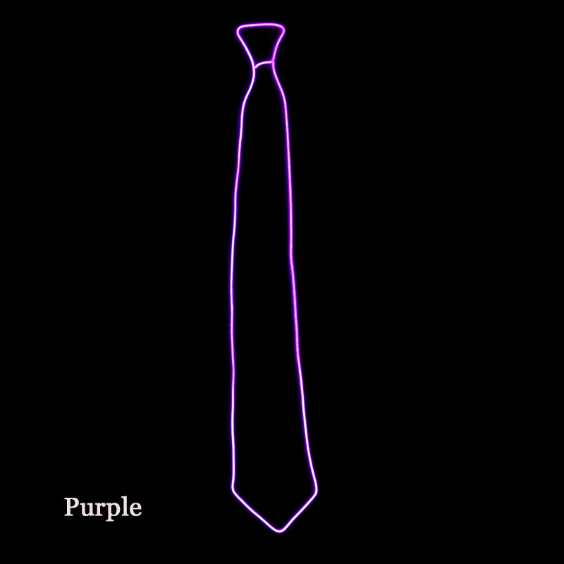 Halloweenowy 2023 migający lampa neonowa LED krawat Halloween święta, tańce materiały dekoracje weselne świecący podświetlany przewód krawat
