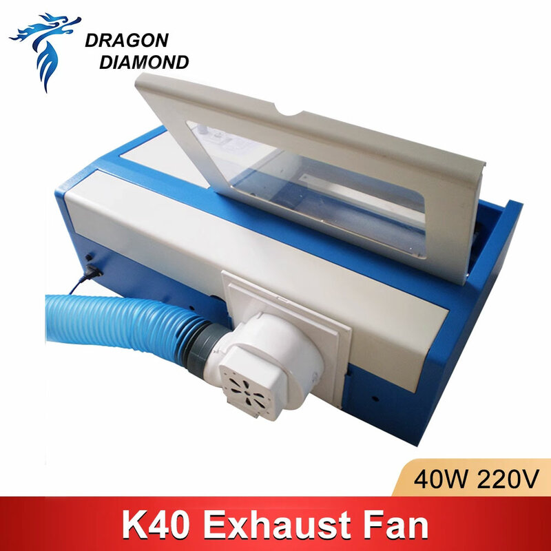 Ventilateur d'extraction de fumée K40, 220V 50Hz, pour Machine de bricolage, graveur Laser, utilisé pour nettoyer la fumée produite