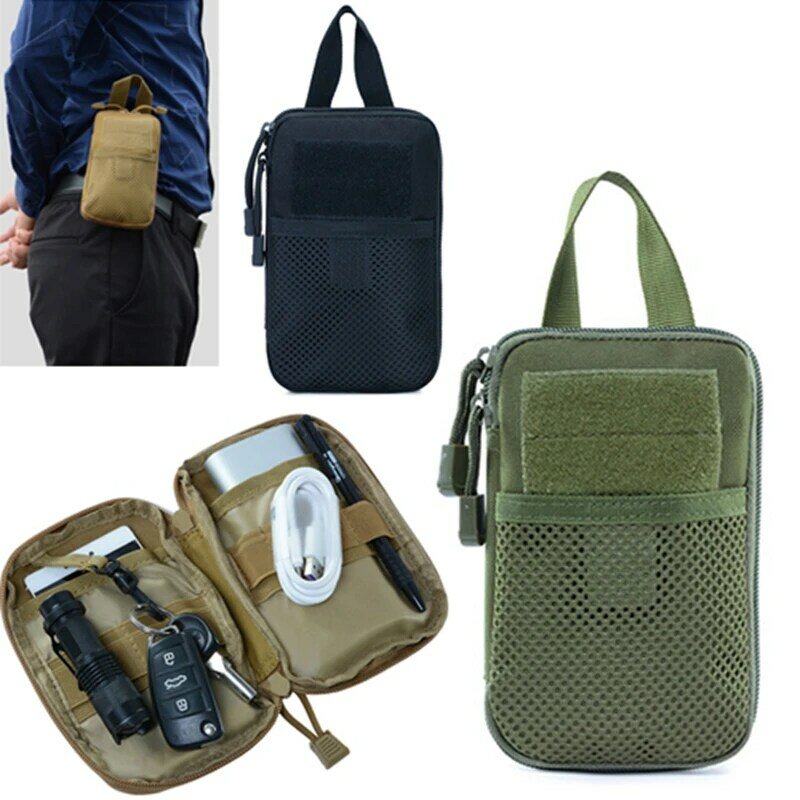 Molle tático pacote bolsa médica militar edc ferramenta saco de náilon esportes ao ar livre caça caminhadas viagem do exército medic telefone cintura saco