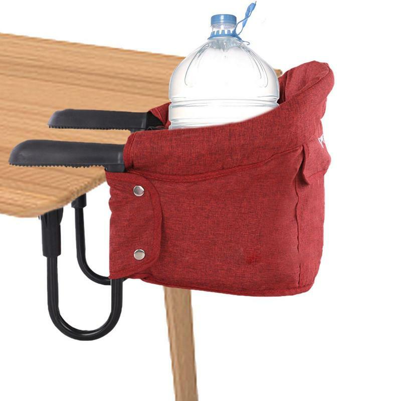Seggiolone pieghevole Clip di fissaggio sul tavolo sedia portatile Booster cintura di sicurezza da pranzo gancio per sedia imbracatura accessori per bambini