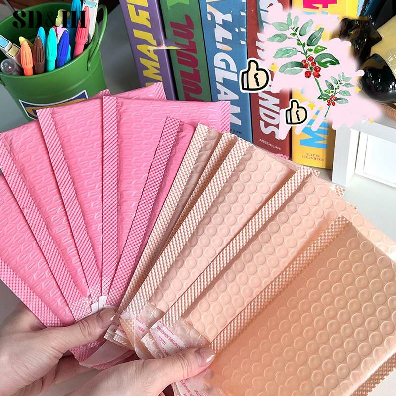 10pcs/Pack Pink Purple Bubble Bag Thicked Express Package Bag Self Adhesive Courier Shipping Mailers Sticker Holder