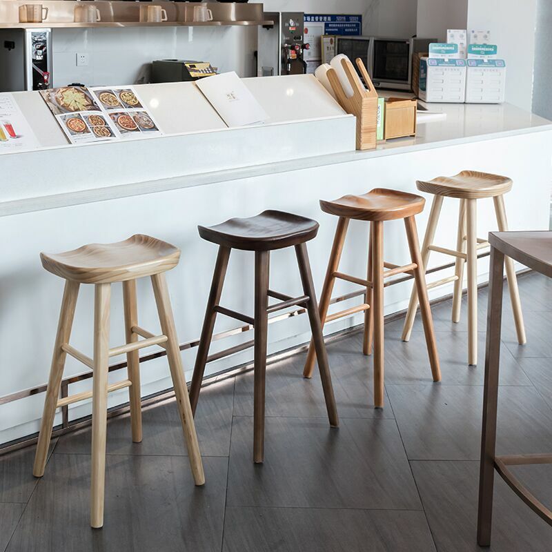 Luksusowe Nordic stołki barowe drewniane meble krzesło biurowe kuchnia domowa komfortowa Tabourets De Bar dekoracja wnętrz