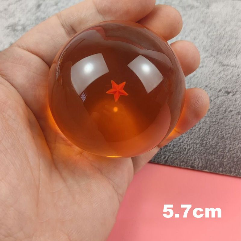 4.3 5.7 Cm Dragon Ball Z kryształowej kuli Anime figurka 1 2 3 4 5 6 7 gwiazdkowa Dragon Ball ze stojakiem do kolekcjonowania dekoracja stołu zabawka