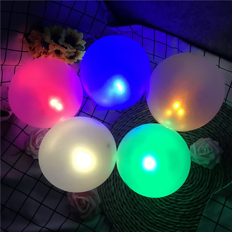 10 pçs led bola lâmpada decoração de natal lâmpada iluminação do feriado balão luz longo tempo de espera para o papel lanterna balão luz festa
