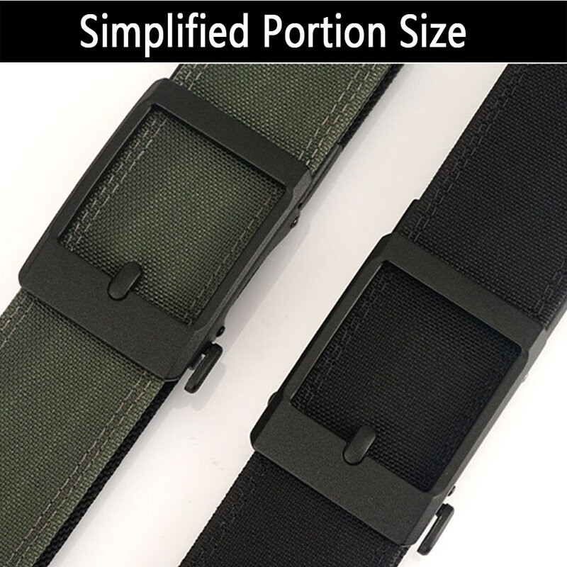 TUSHI 4.3cm New Tactical Belt for Men Metal Automatic Buckle Black Military Army Gun Belt Thick Nylon IPSC Waistband Girdle