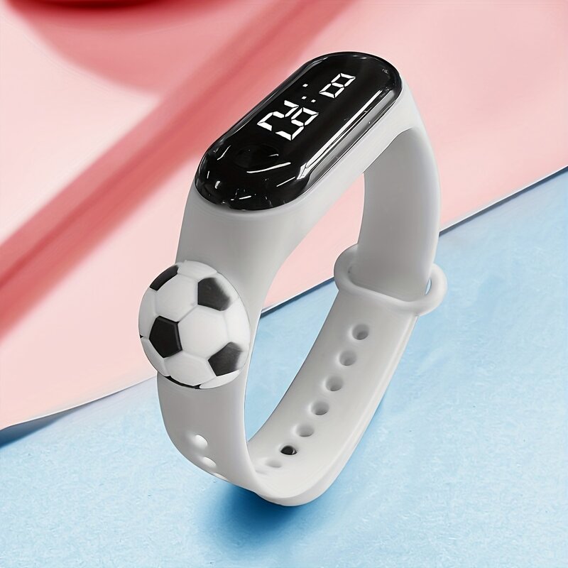 Электронные часы для мальчиков, часы с декором для игры в футбол, идеальный выбор для подарков