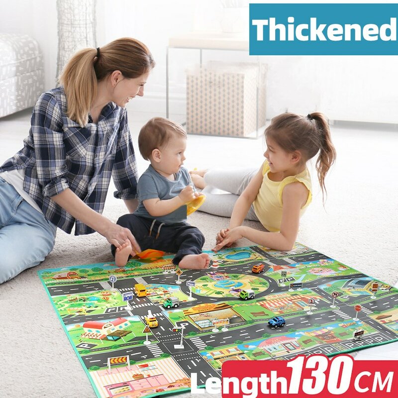Детский игровой коврик для мальчиков и девочек, Обучающие нетоксичные коврики, Детский интерактивный утолщенный ковер, Детские Портативные игрушки, космические искусства