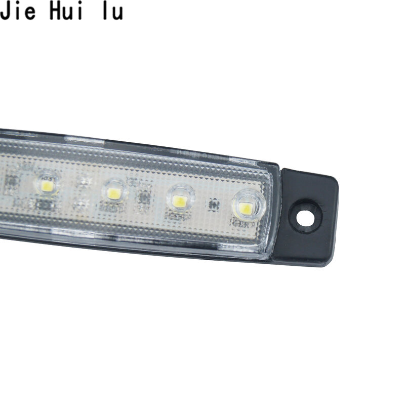 12V Lampu Eksternal Mobil Putih 6 SMD LED Mobil Truk Otomatis Indikator Samping Truk Lampu Trailer Lampu Sisi Belakang Putih