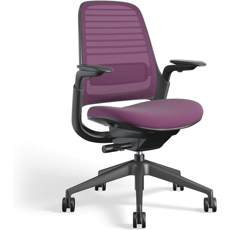 Office Chair - Ergonomic Carpet Work Chair with Wheels Helps Improve Productivity Weight Control, Back Support, and Arm Support
