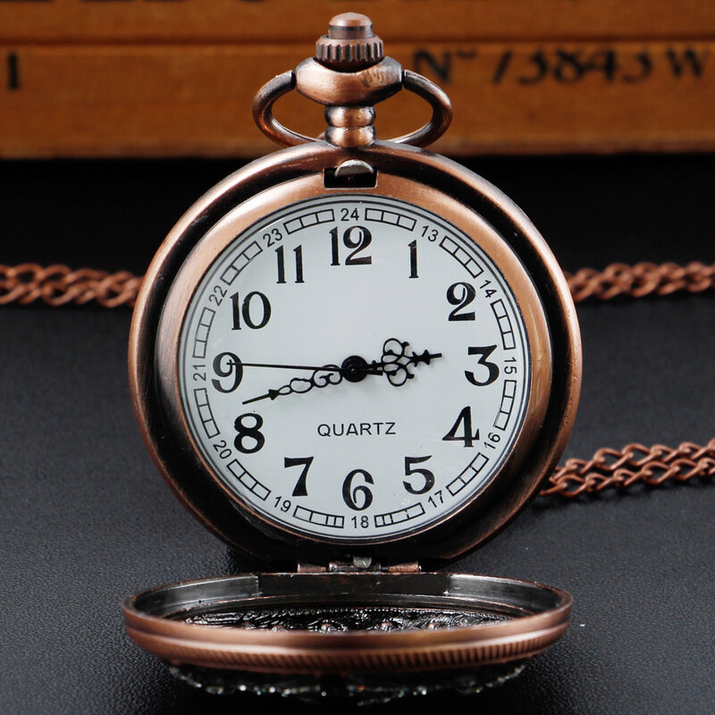 Vintage redondo cadeia relógio de bolso para senhoras, cor sólida, liga, quartzo, pingente, xh1001